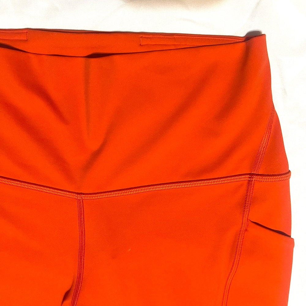 Lululemon Orange Align Pants Workout Leggings Pockets  Sz 8 Activewear Stretch - Picture 10 of 11